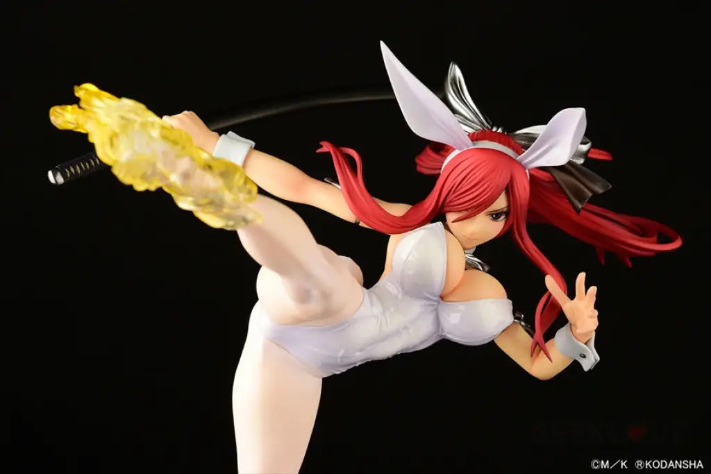 Erza Scarlet High Kick Ver. White Bunny Scale Figure