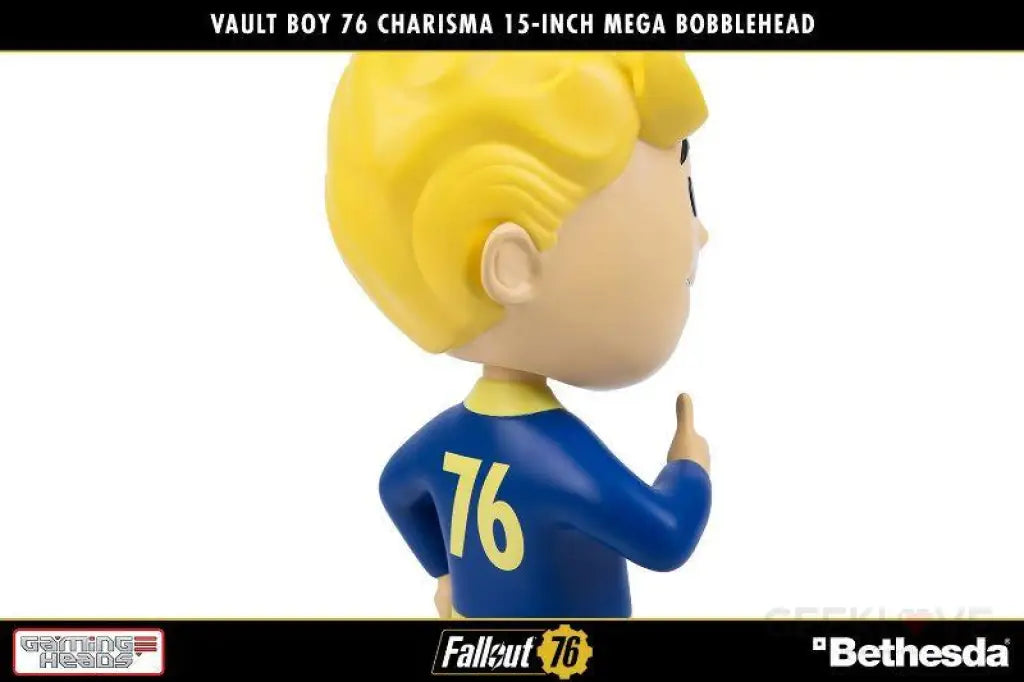 Fallout 76: Vault Boy 76 Charisma 15-Inch Mega Bobblehead - GeekLoveph
