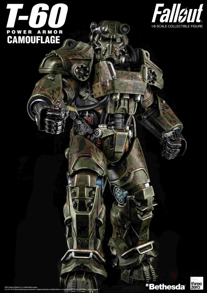 Fallout T-60 Camouflage Power Armor 1/6 Scale Figure - GeekLoveph