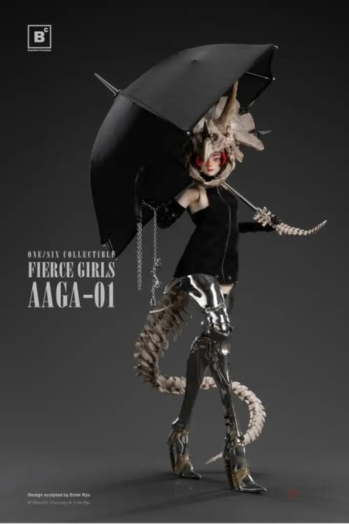 Fierce Girls Series Bone Girl / Triceratops Scale Figure