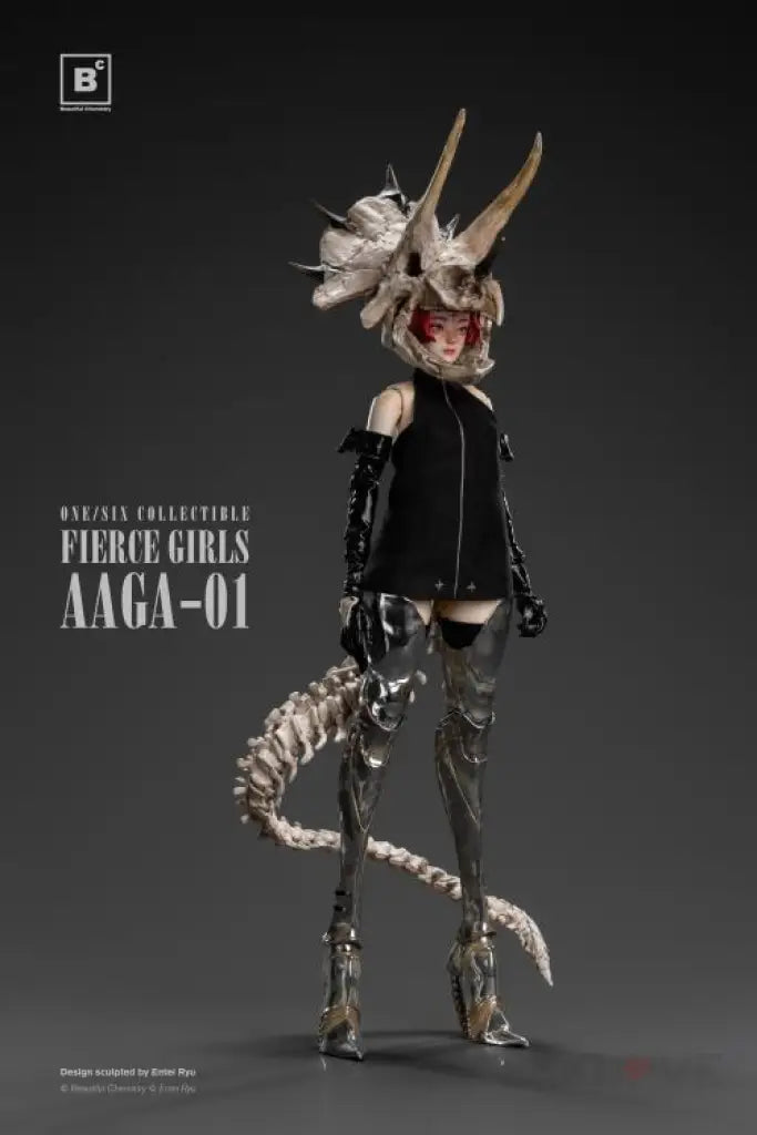 Fierce Girls Series Bone Girl / Triceratops Scale Figure
