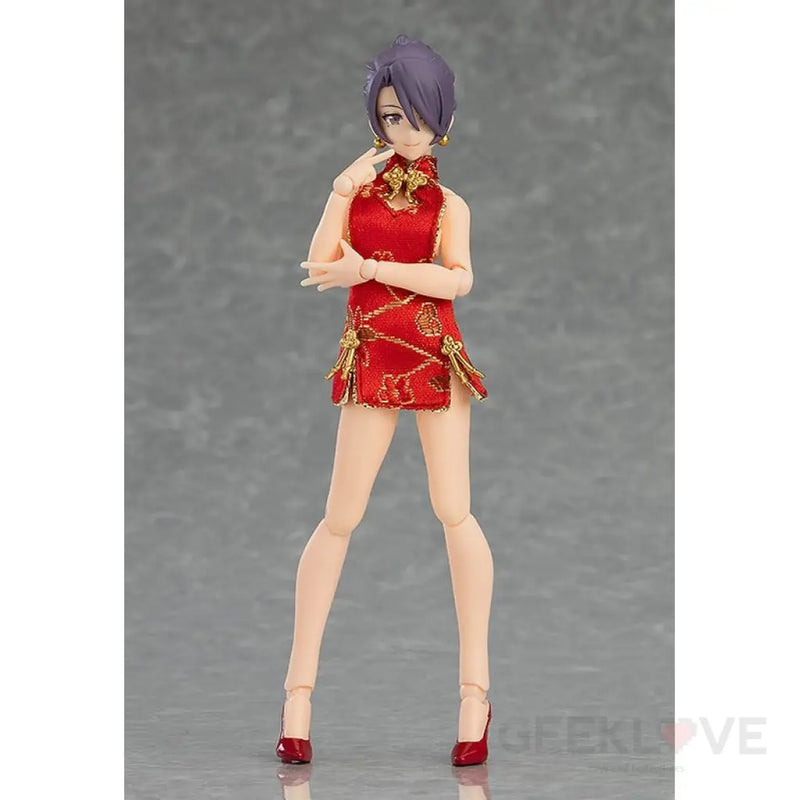 figma Female Body (Mika) with Mini Skirt Chinese Dress Outfit