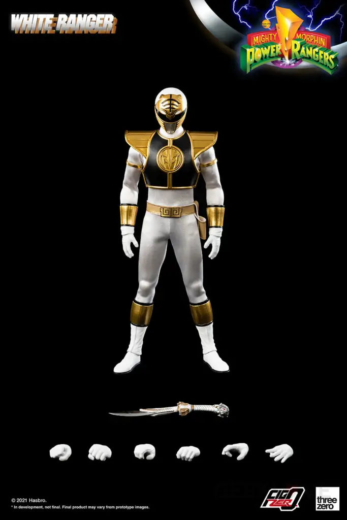 Figzero Mighty Morphin Power Rangers White Ranger 1/6 Action Figure