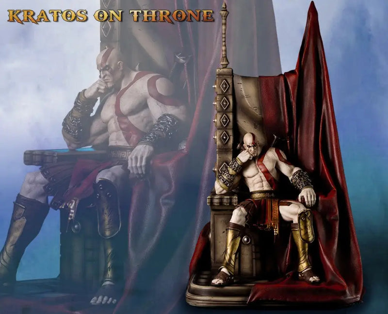 Gaming Heads - God of War: Kratos on Throne Statue