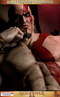 Gaming Heads - God of War: Kratos on Throne Statue - GeekLoveph