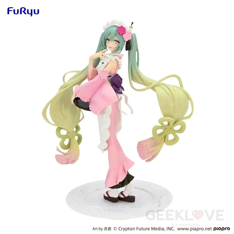 Hatsune Miku Exceed Creative Figure Matcha Green Tea Parfait Cherry Blossom ver.