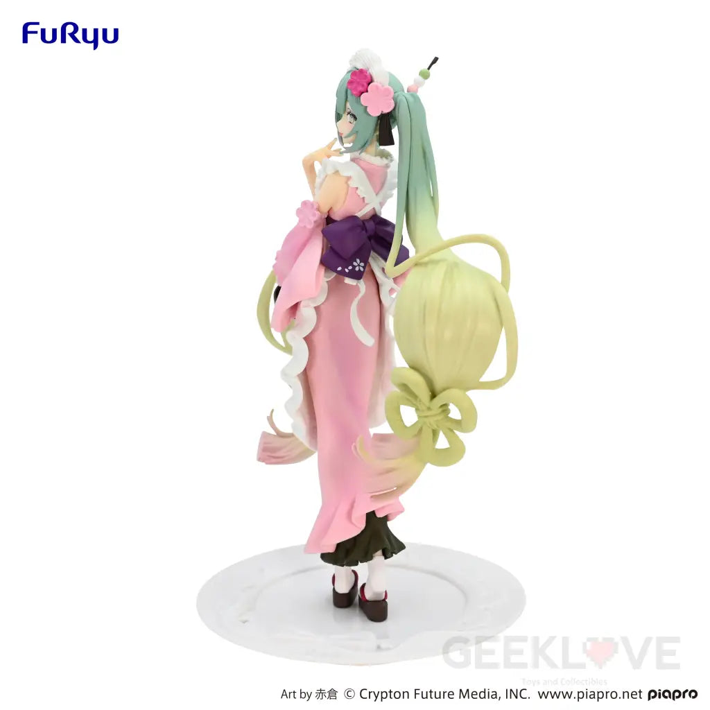 Hatsune Miku Exceed Creative Figure Matcha Green Tea Parfait Cherry Blossom Ver. Prize