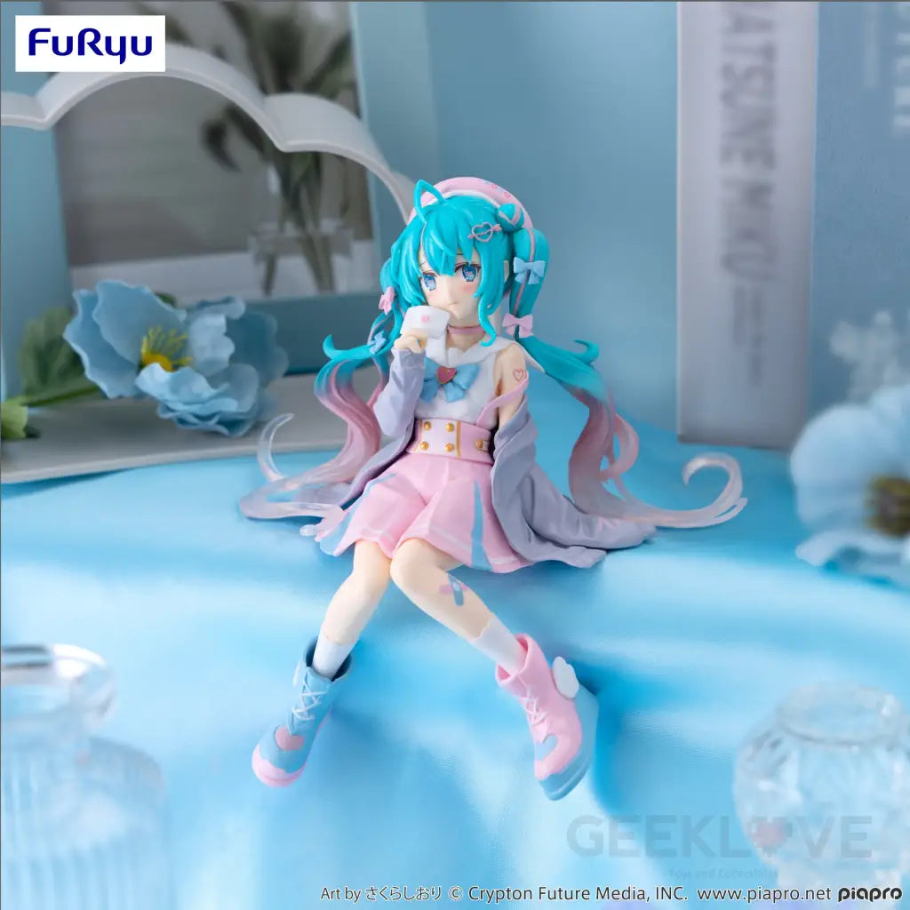 Hatsune Miku Noodle Stopper Figure Love Sailor Grey Color Ver. Prize