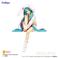 Hatsune Miku Noodle Stopper Figure Rabbit Ear Hood Pajama Prize