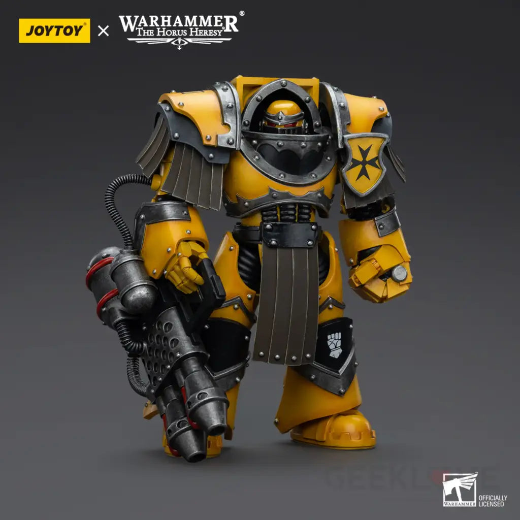 Imperial Fists Legion Cataphractii Terminator Squad With Heavy Flamer Action Figure