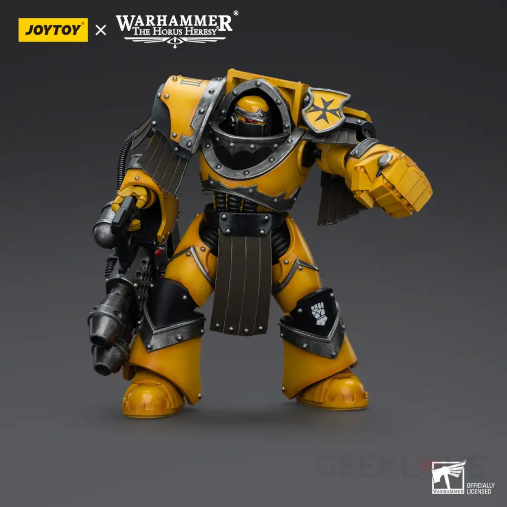 Imperial Fists Legion Cataphractii Terminator Squad With Heavy Flamer Action Figure