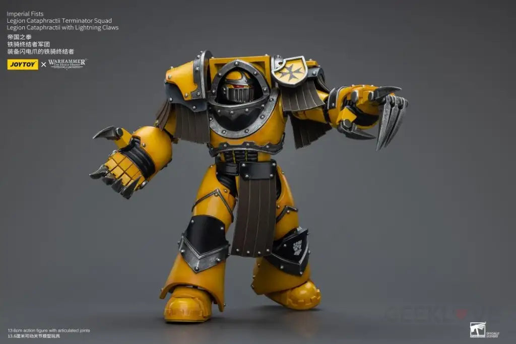 Imperial Fists Legion Cataphractii Terminator Squad With Lightning Claws Action Figure