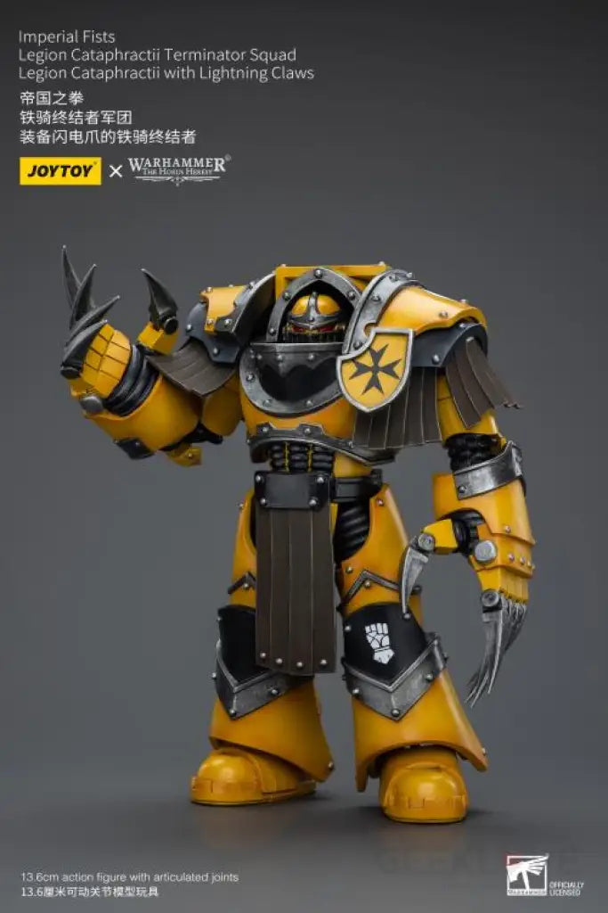 Imperial Fists Legion Cataphractii Terminator Squad With Lightning Claws Action Figure