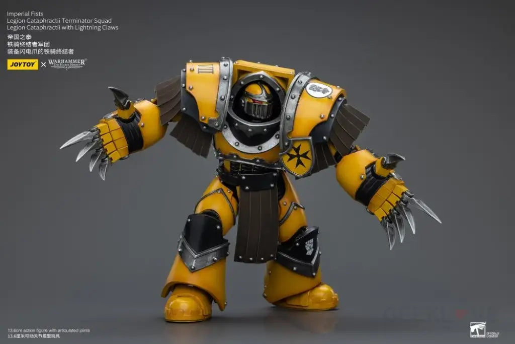 Imperial Fists Legion Cataphractii Terminator Squad With Lightning Claws Action Figure