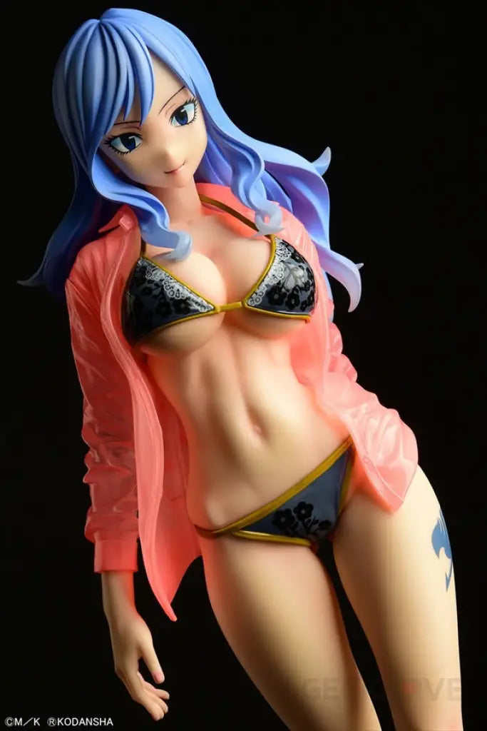 Jubia Lokser/ Gravure_Style Black Bikini!! See-Through Wet Shirt Sp Scale Figure