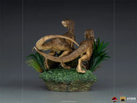Jurassic Park Just The Two Raptors 1/10 Deluxe Art Scale Statue - GeekLoveph