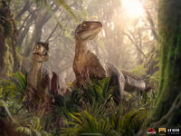 Jurassic Park Just The Two Raptors 1/10 Deluxe Art Scale Statue - GeekLoveph