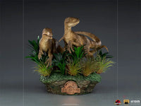 Jurassic Park Just The Two Raptors 1/10 Deluxe Art Scale Statue - GeekLoveph