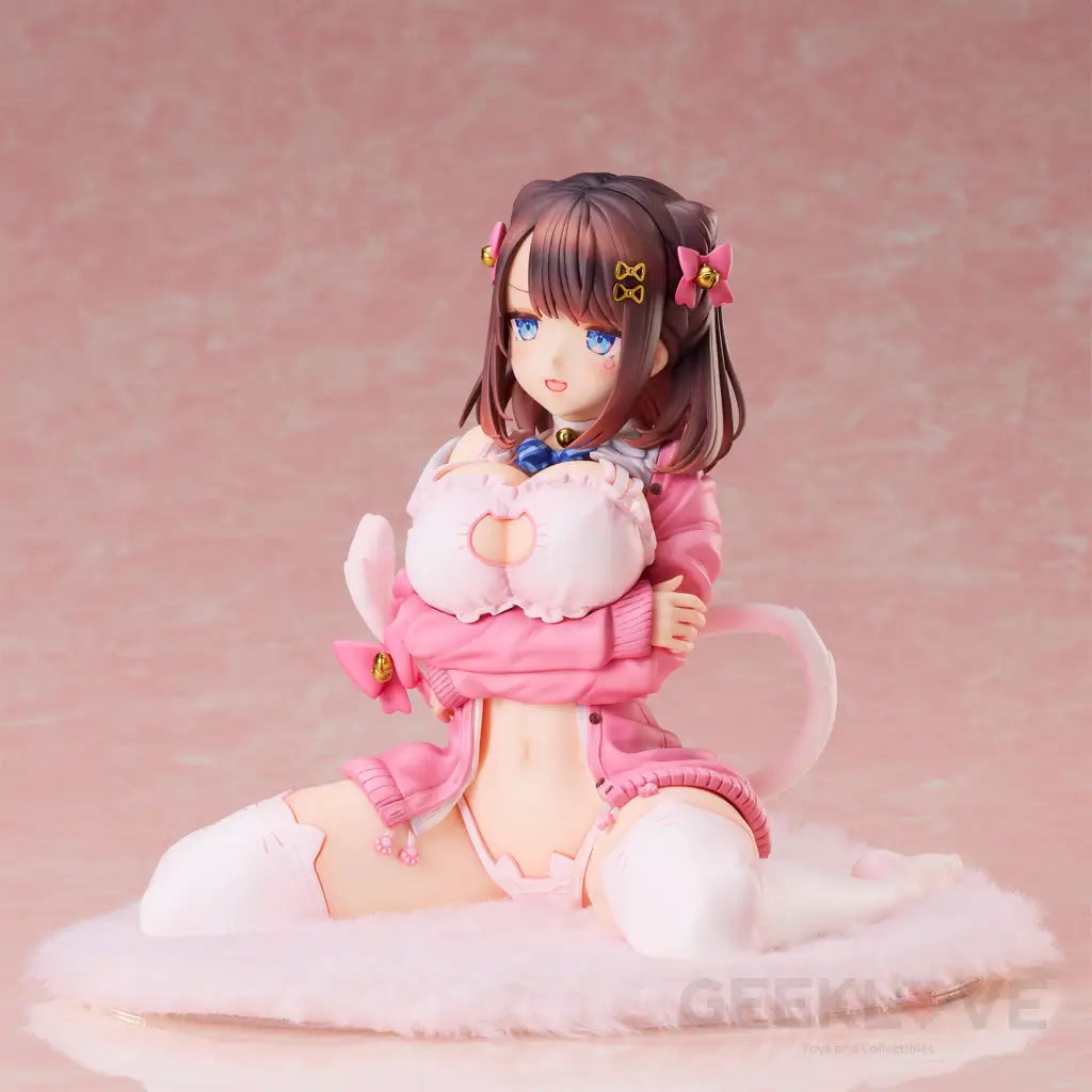 Katto Illustration On Ribbon Hairpin-Chan Scale Figure