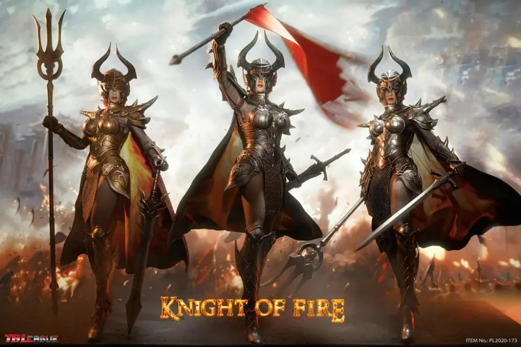 Knight of Fire (Black) 1/6 Scale Action Figure - GeekLoveph