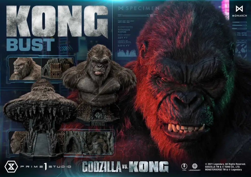Life Size Bust Godzilla Vs Kong: Kong