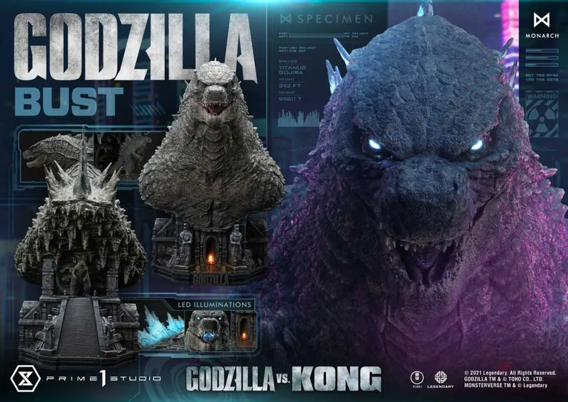 Life Size Bust Godzilla vs Kong Godzilla Bonus Version