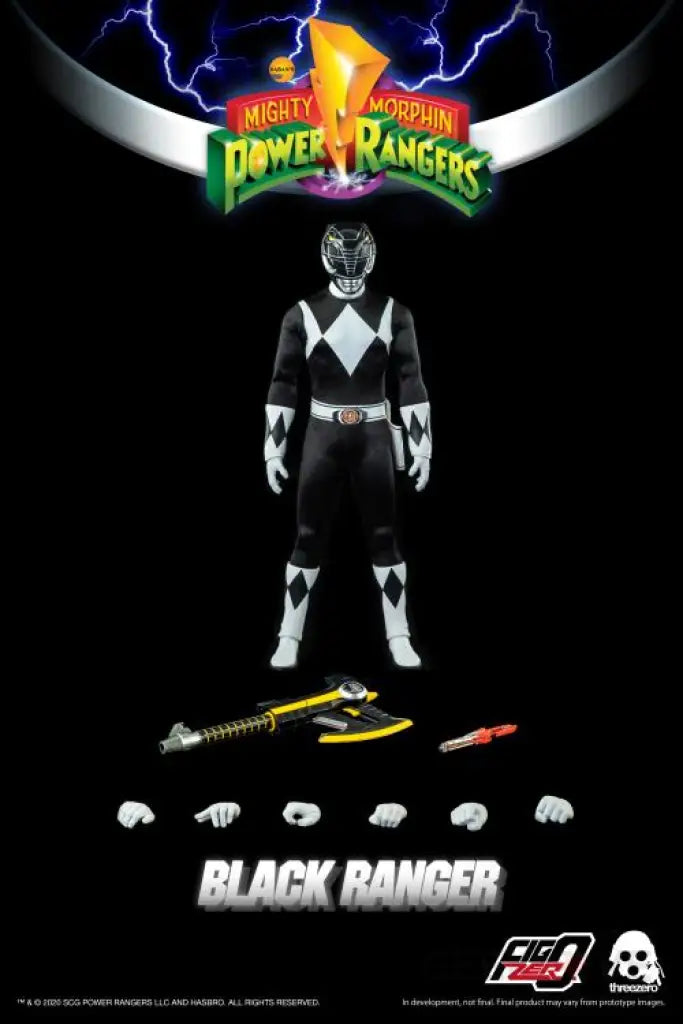 Mighty Morphin Power Rangers Black Ranger 1/6 Scale Figure - GeekLoveph