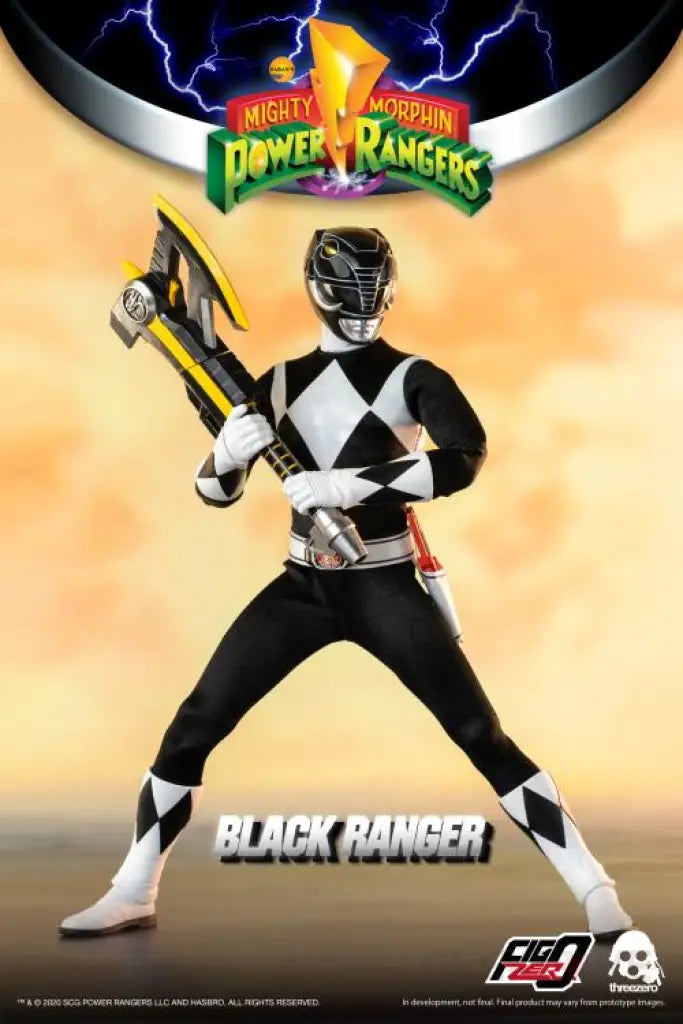 Mighty Morphin Power Rangers Black Ranger 1/6 Scale Figure - GeekLoveph