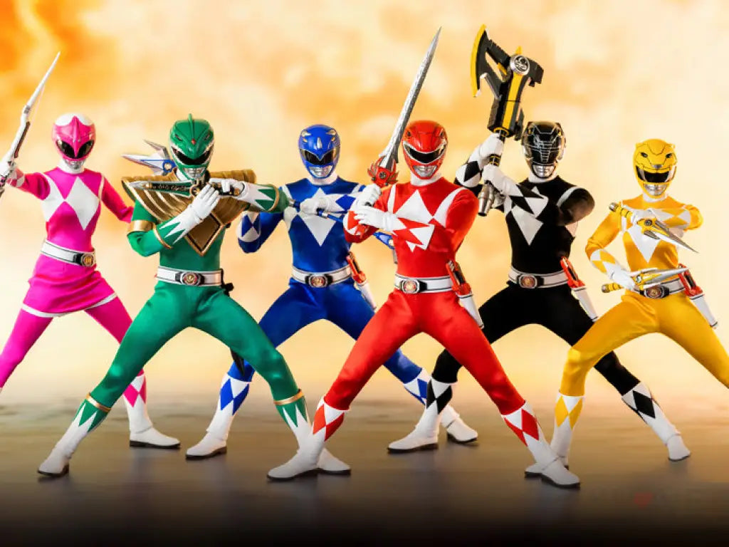 Mighty Morphin Power Rangers Core Rangers & Green Ranger 1/6 Scale Figure 6-Pack - GeekLoveph