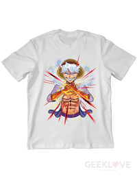 Monkey D. Luffy Red Premium Graphic Tee Xs / White Apparel