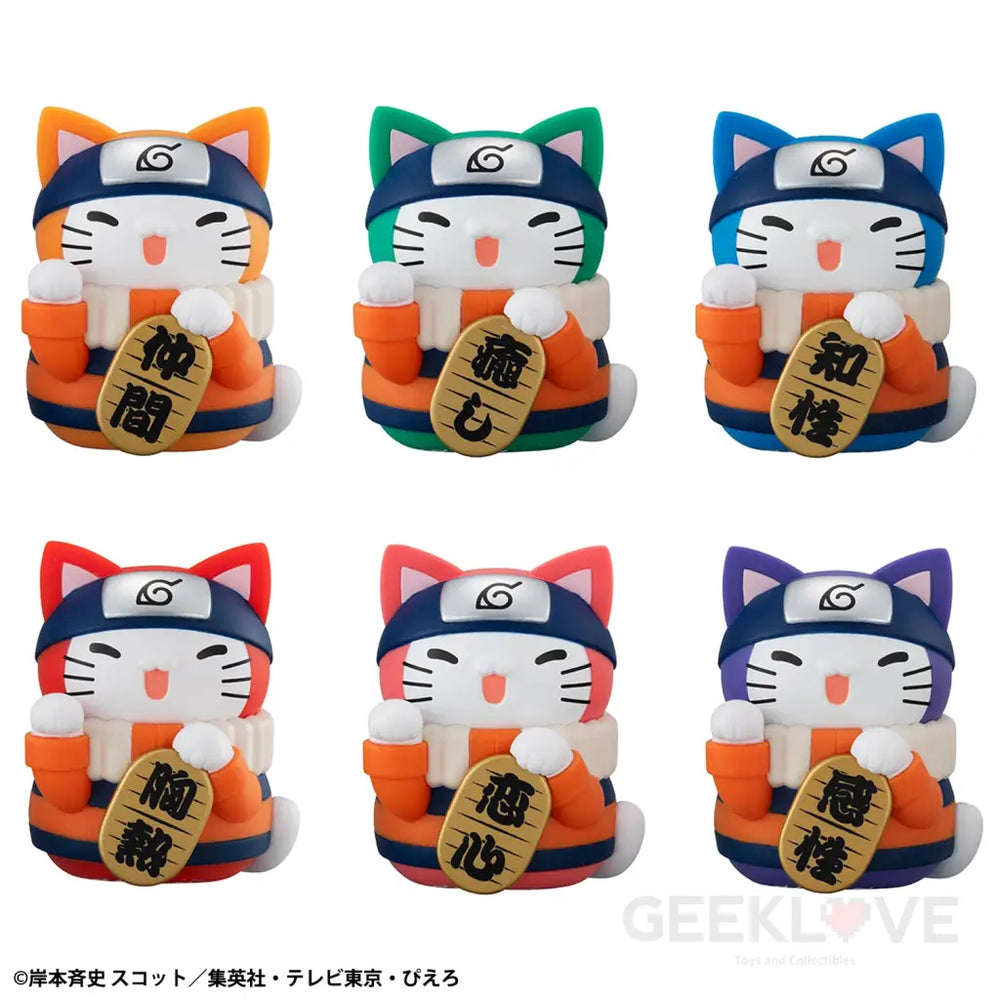 NARUTO MEGA CAT PROJECT Nyaruto Colorful FORTUNE CAT (SET OF 6) Mega Cat Project