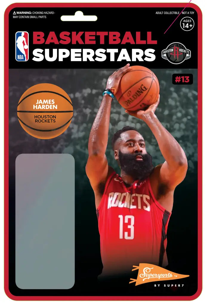 NBA Basketball Superstars ReAction James Harden (Houston Rockets) Figure