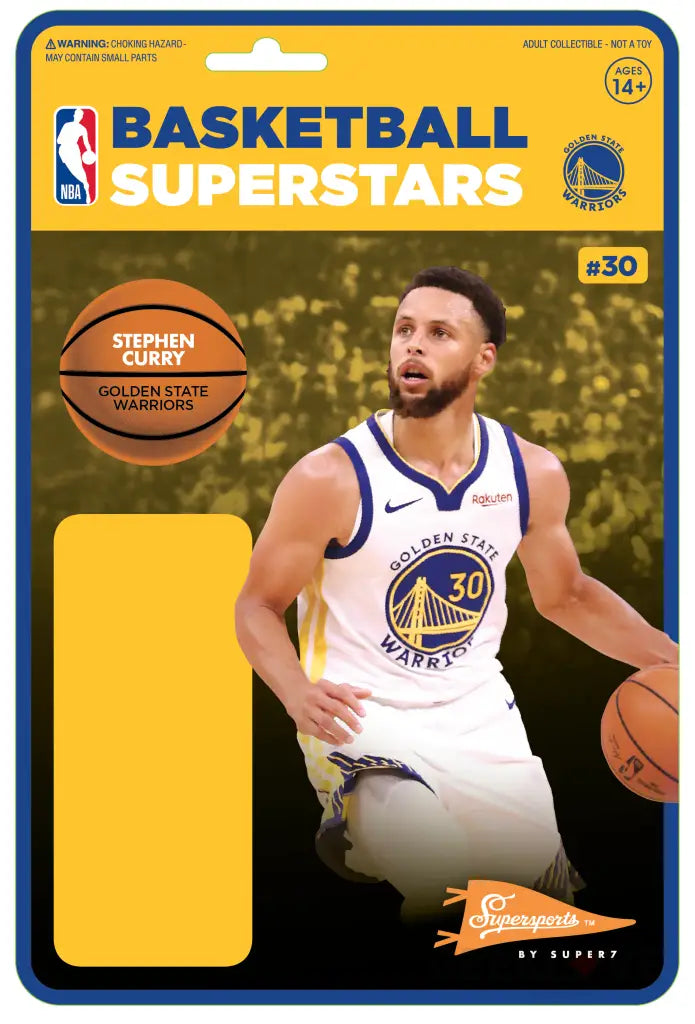NBA Basketball Superstars ReAction Stephen Curry Alternate (Golden State Warriors) Figure