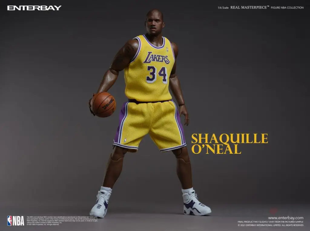 NBA Real Masterpiece Shaquille O'Neal (Lakers Home) 1/6 Scale Figure - GeekLoveph