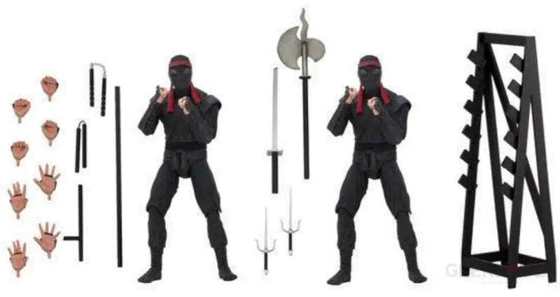 NECA: TMNT (1990 Movie) - Foot Soldier 2-Pack with Weapons Rack