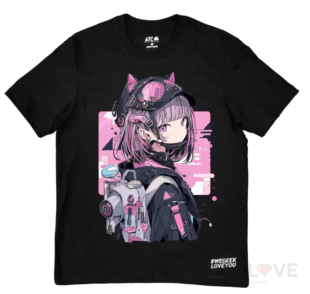 Neko Gyaru Premium Graphic Tee Xs / Black Apparel