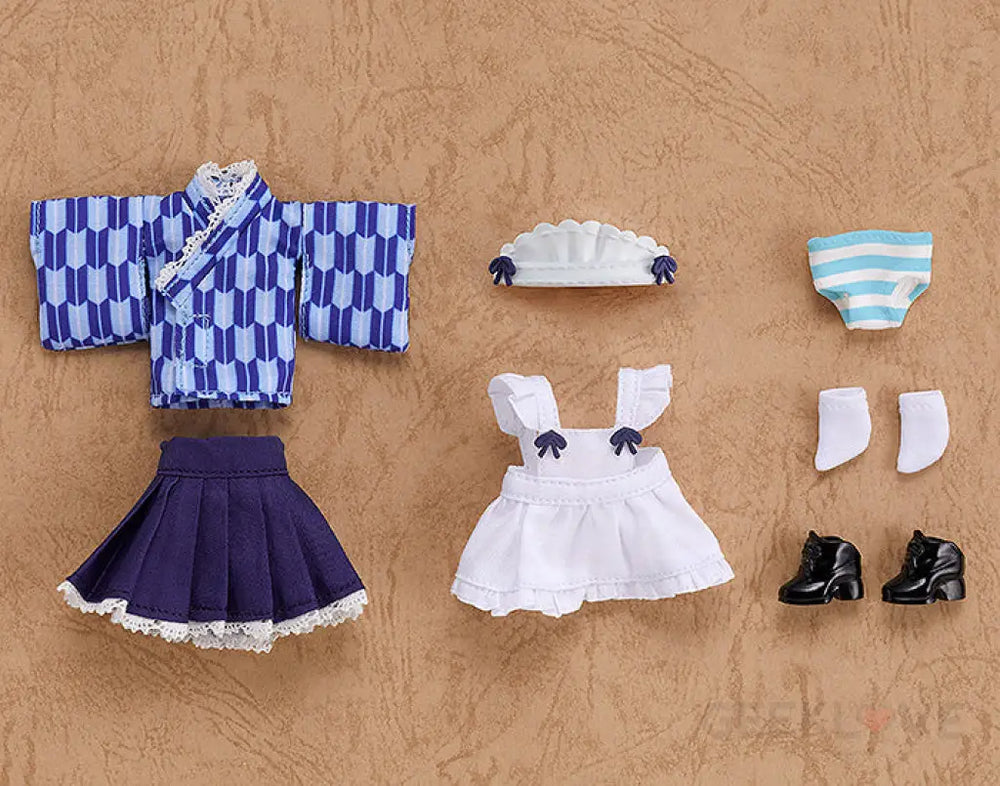 Nendoroid Doll Outfit Set (Japanese-Style Maid - Blue) - GeekLoveph