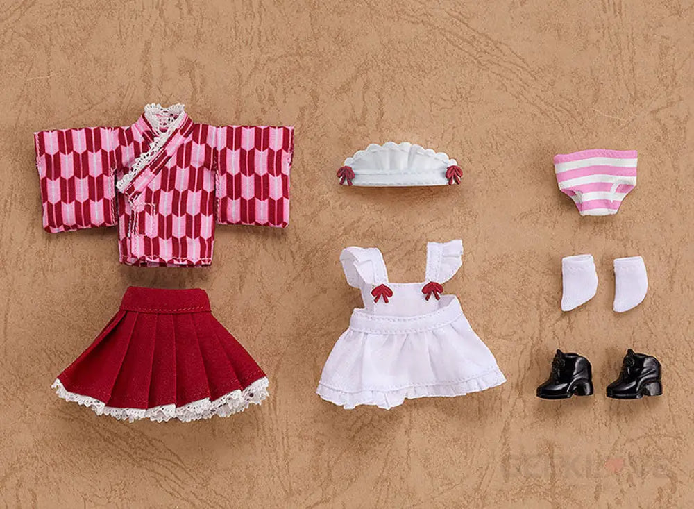 Nendoroid Doll Outfit Set (Japanese-Style Maid - Pink) - GeekLoveph