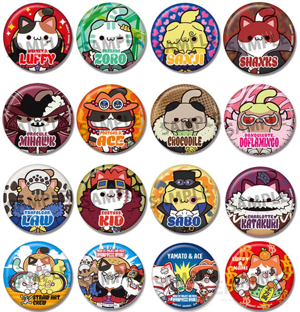 One Piece Mega Cat Project Nyanpiecenyan Metal Badge Collection (Box Of 16) Pre Order Price Mega