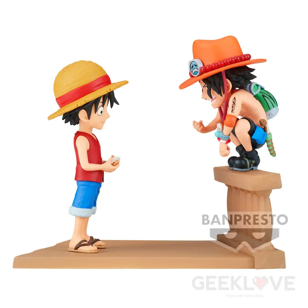 One Piece World Collectable Figure Log Stories Monkey.d.luffy & Portgas.d.ace Prize