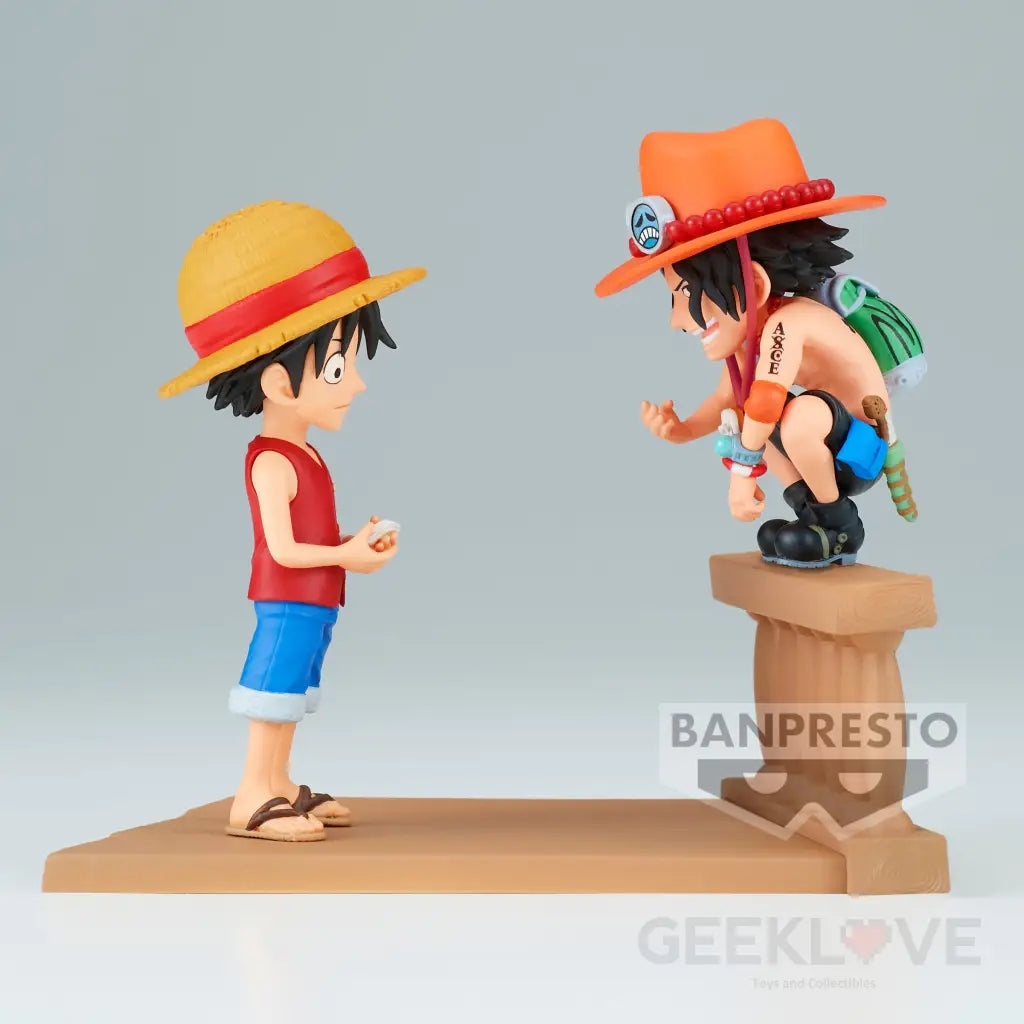 One Piece World Collectable Figure Log Stories Monkey.d.luffy & Portgas.d.ace Prize