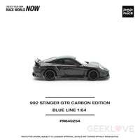 POPRACE 1/64 992 STINGER GTR CARBON EDITION (BLUE LINE) Model Car