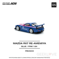 POPRACE 1/64 MAZDA RX7 RE-AMEMIYA - BLUE/PINK Model Car