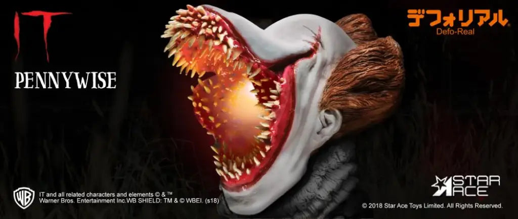 Pre Order It (2017) Deform Real Series Pennywise (Open Mouth With Lights Ver.) - GeekLoveph