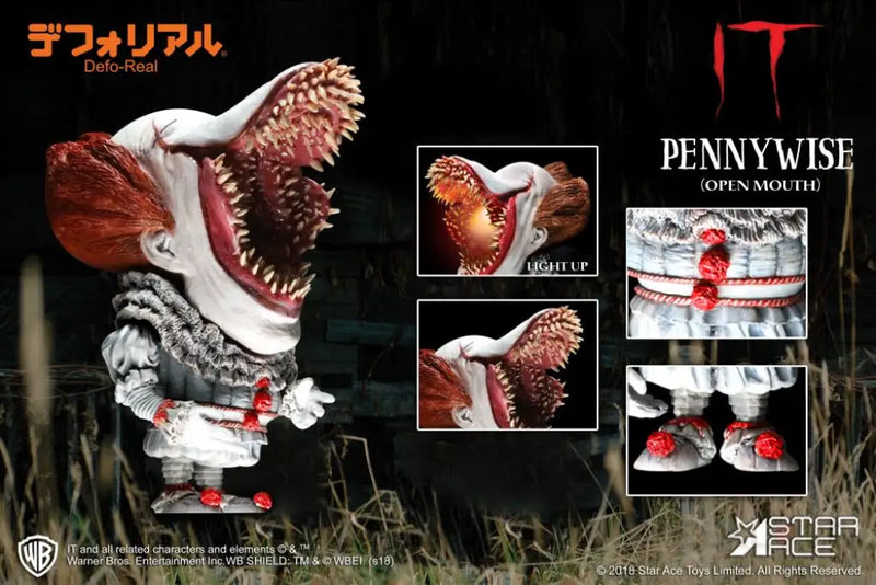 Pre Order It (2017) Deform Real Series Pennywise (Open Mouth With Lights Ver.)