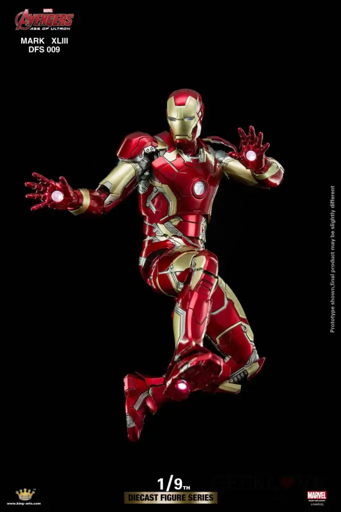 Pre Order King Arts 1/9 Diecast Figure Series DFS009 Iron Man Mark 43 Action Figure - GeekLoveph