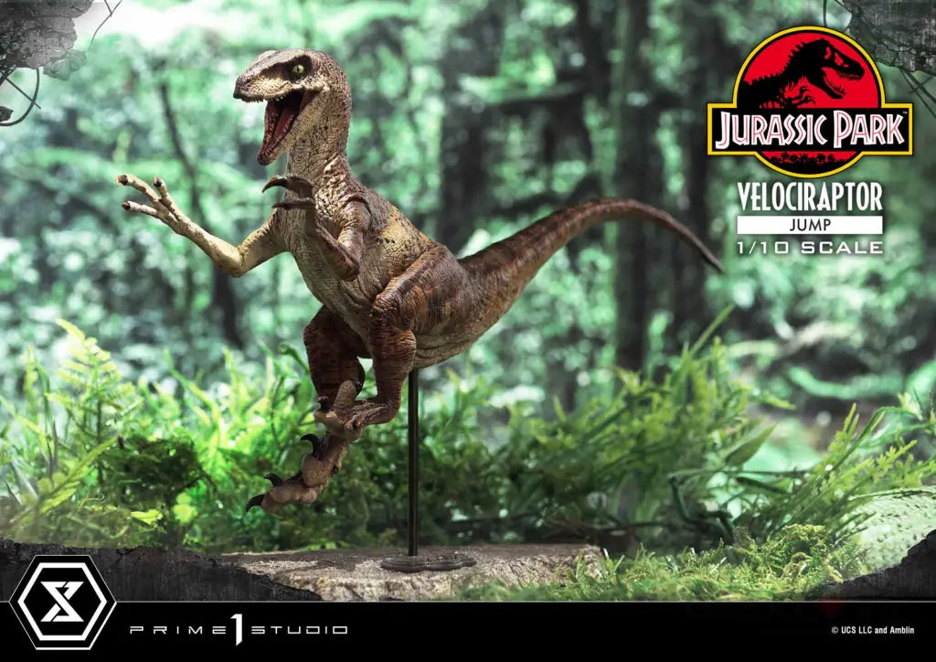 Prime Collectible Figures Jurassic Park (Film) Velociraptor Jump Scale Figure