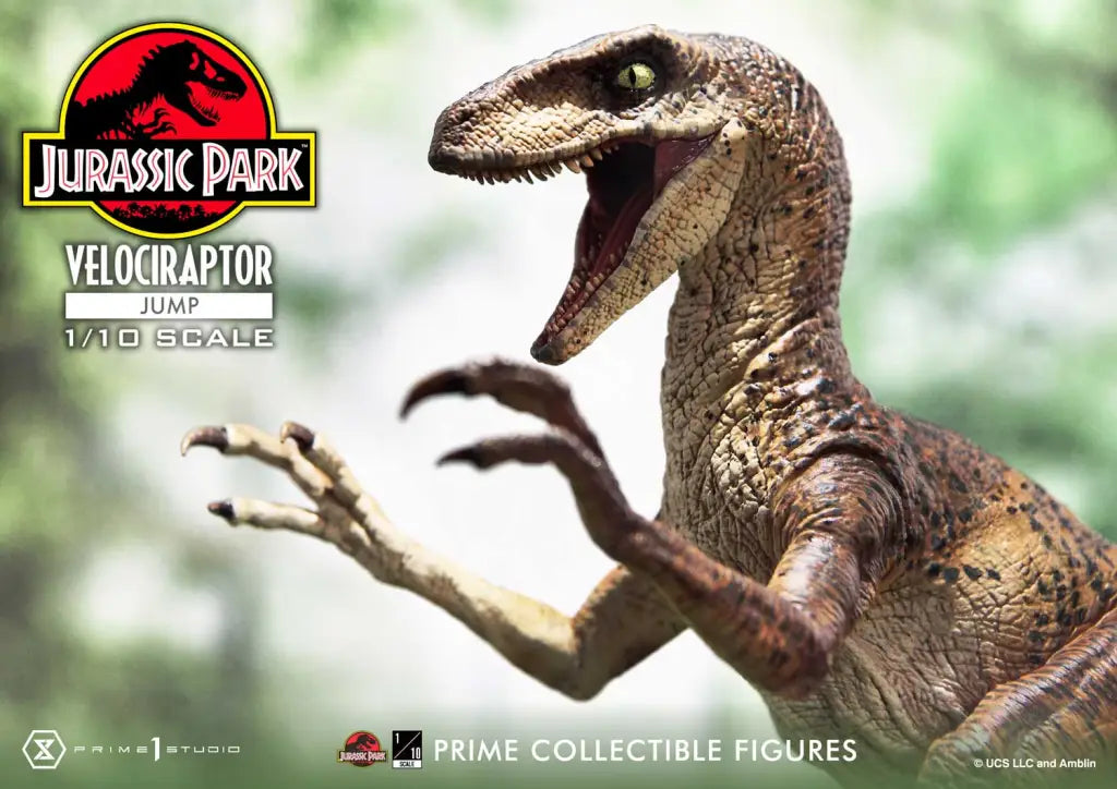 Prime Collectible Figures Jurassic Park (Film) Velociraptor Jump Scale Figure