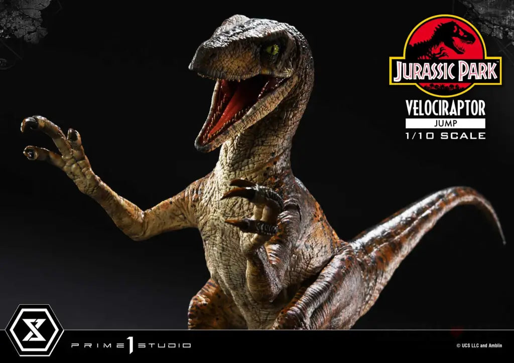 Prime Collectible Figures Jurassic Park (Film) Velociraptor Jump Scale Figure