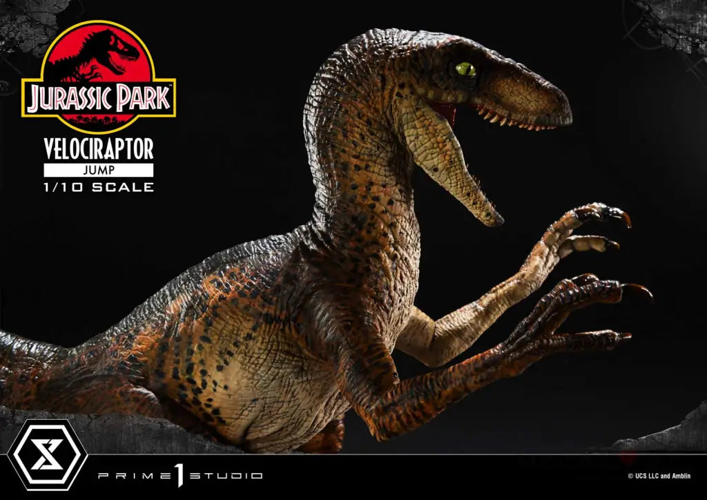 Prime Collectible Figures Jurassic Park (Film) Velociraptor Jump Scale Figure